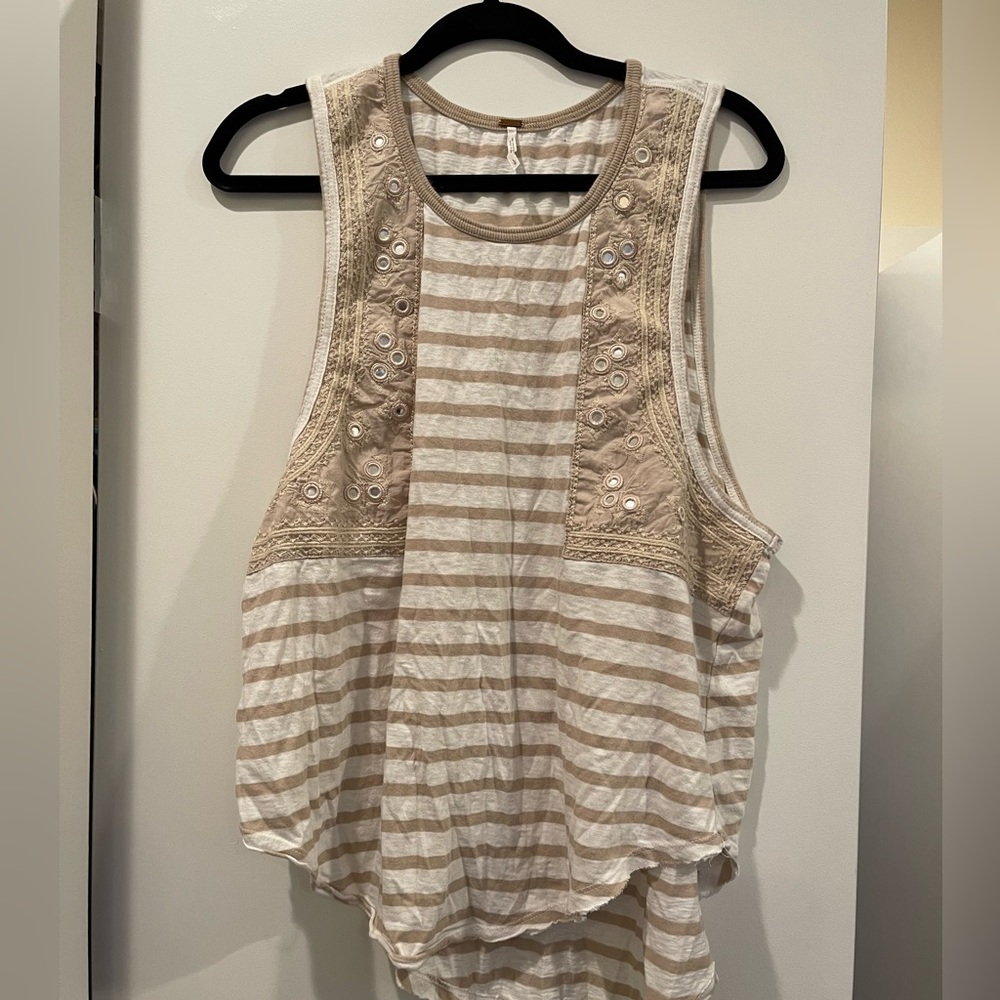 Free People Top with Mirror Embroidery